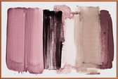 JUNIQE - Poster met kunststof lijst Minimalism 21 -40x60 /Bruin & Roze