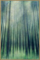 JUNIQE - Poster met kunststof lijst Green Woods Ascent -40x60 /Groen &