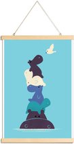 JUNIQE - Posterhanger Birdie -30x45 /Blauw