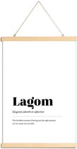 JUNIQE - Posterhanger Lagom -30x45 /Wit & Zwart