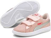 Puma Sneakers - Maat 30 - Meisjes - roze - zilver (voorzien van kleine glittertjes)