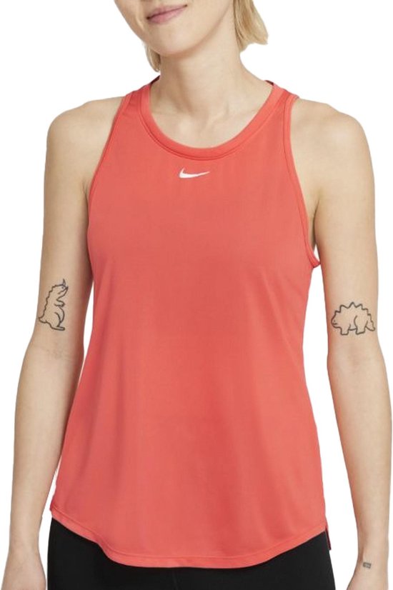 Nike Dri-FIT One Sporttop - Maat L  - Vrouwen - oranje/rood