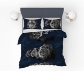 Refined Bedding Dekbedovertrek Blue Lion 1-Persoons 140 x 200/220