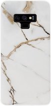 ADEL Siliconen Back Cover Softcase Hoesje Geschikt Voor Samsung Galaxy Note 9 - Marmer Goud