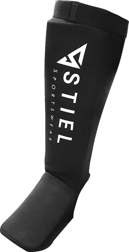 Stiel Scheenkousen Kickboksen - Katoen - Zwart met wit - M/L