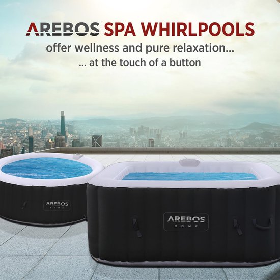 AREBOS Draaikolk Kuurbad Wellness Verwarming Massage Opblaasbare In-Outdoor - Arebos