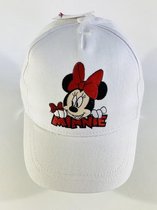 Disney Minnie Mouse cap - pet - katoen - geborduurd - wit - maat 54 cm (5-8 jaar)