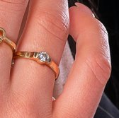 Hemels juwelier- HMLR112- Dames- Damesring- 14k geel gouden- Ring- Verlovingsring- Maat56 - 18mm- Moederdag aanbieding