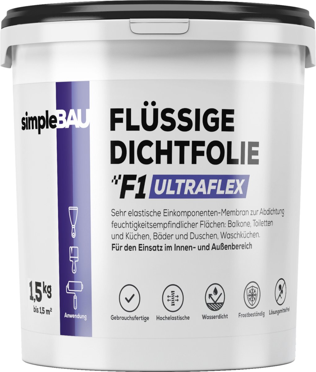 SimpleBau Vloeibare Afdichtingfilm Ultraflex F1  1,5kg - SimpleBAU