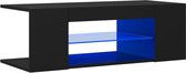 vidaXL - Tv-meubel - met - LED-verlichting - 90x39x30 - cm - zwart