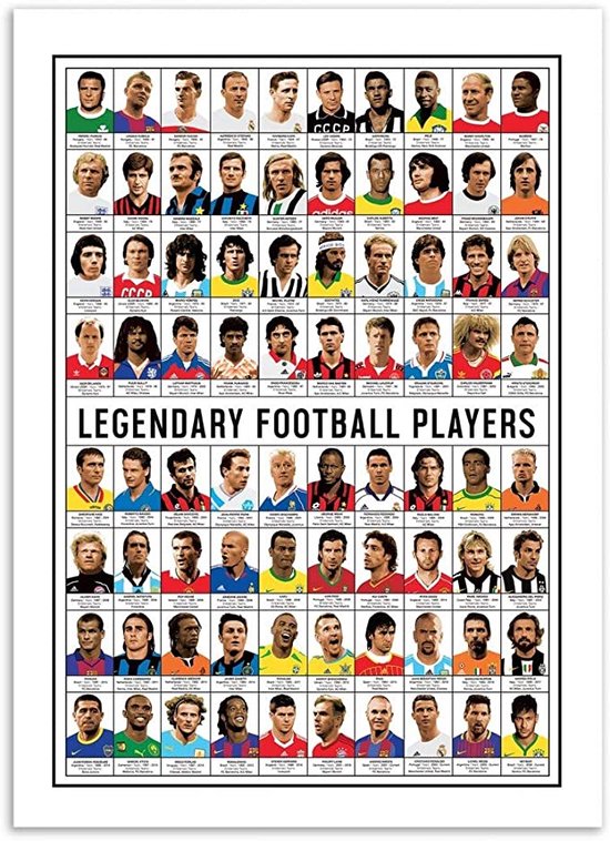 ArtPoster 50 x 70 cm legendary football players Poster voetbal