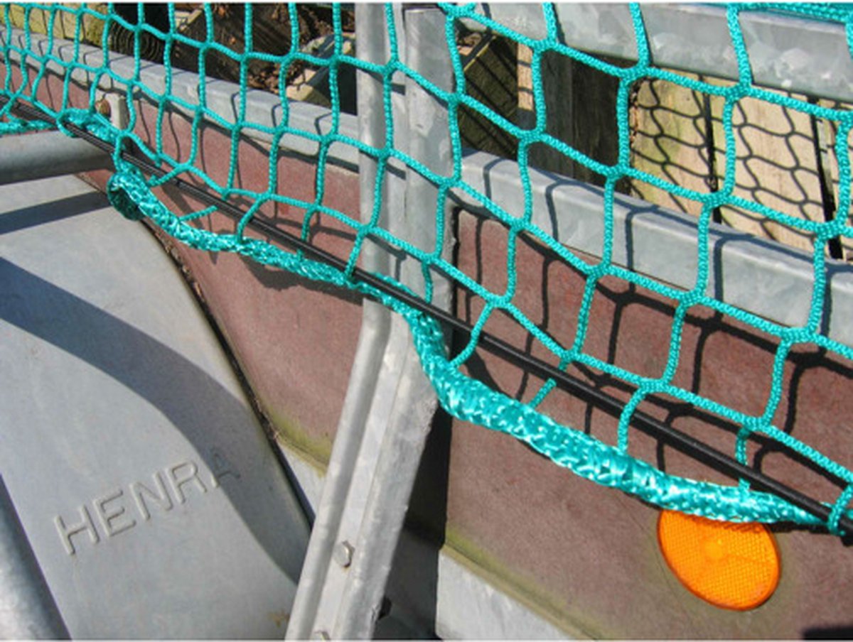 vidaXL Aanhangwagennet 3x5 m HDPE groen, net, aanhanger net, beschermnet, trailernet, vervoersnet, vrachtwagennet, robuust aanhangwagen, bagagenet