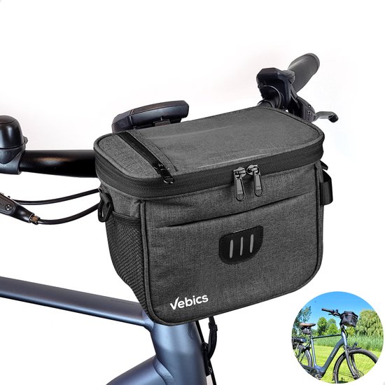 Vebics® Stuurtas Fiets Waterbestendig - Afneembaar - Racefiets - E-bike - Elektrische fiets