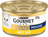 Gourmet Gold Mousse - kattenvoer natvoer - Kip - 24 x 85 gr