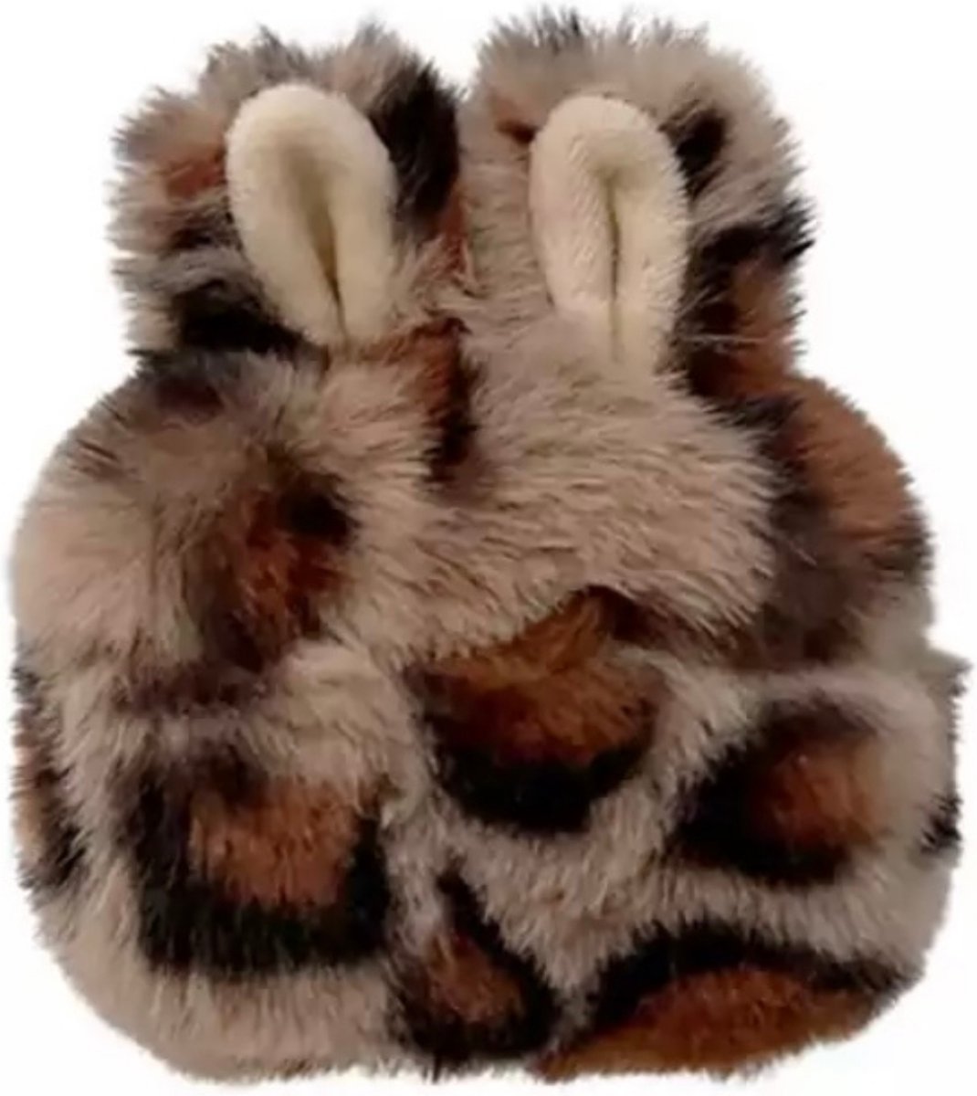 Casies Bunny Apple AirPods Pro case - Panterprint - konijnen hoesje softcase - Pluche / Fluffy