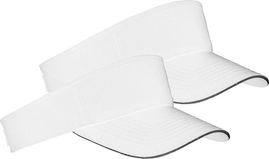 2x casquettes de pare-soleil blanches / noires pour adultes - Pare-soleil  en coton... | bol.com