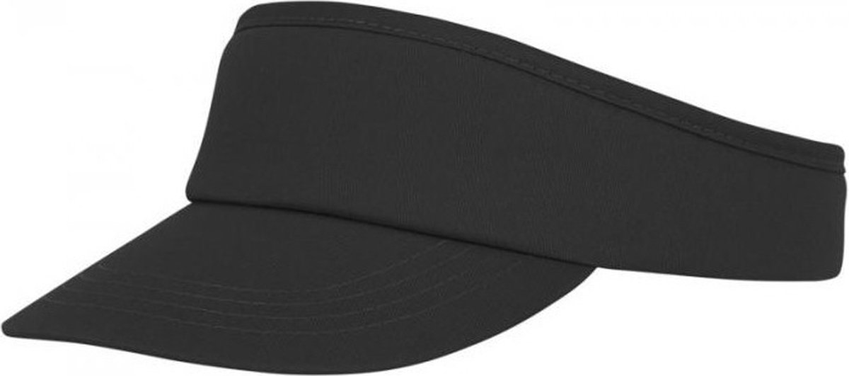 Bullet Sunvisor zonneklep voor volwassenen - Zwart - Katoenen verstelbare zonneklep - Dames/heren