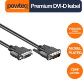 Powteq - 2 meter premium DVI-D verlengkabel - Nickel-plated
