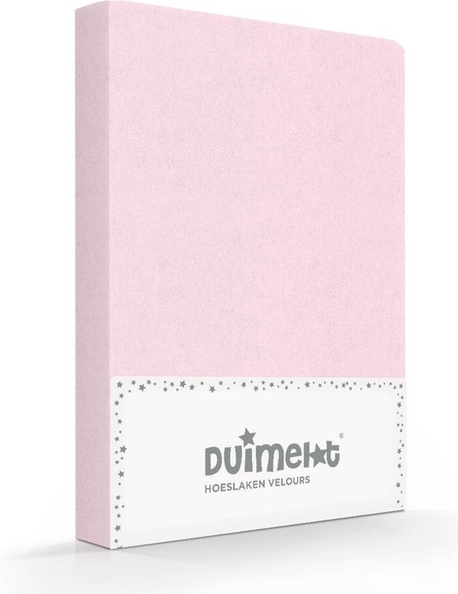 Romanette Luxe Velours Kinder Hoeslaken - 60x120 + 70x140/150 - Roze