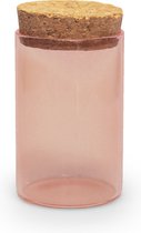 BB-Collection - 12 Stuks - Glazen MAGNOLIA mini potjes met deksel in kurk - Dia 5cm en H8,4cm - Ideaal voor doopsuiker of bedankt geschenkjes.