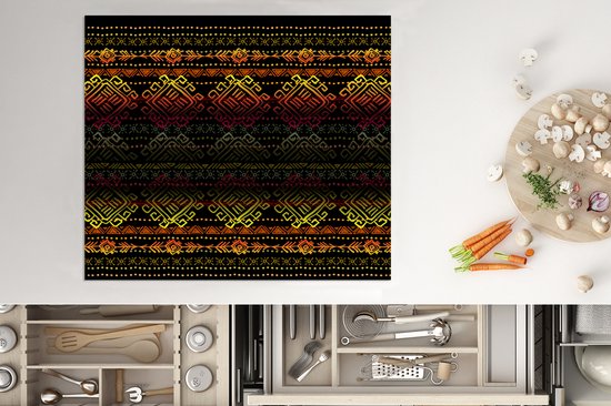 KitchenYeah® Inductie beschermer 57.6x51.6 cm - Afrika - Patronen - Abstract - Kookplaataccessoires - Afdekplaat voor kookplaat - Inductiebeschermer - Inductiemat - Inductieplaat mat