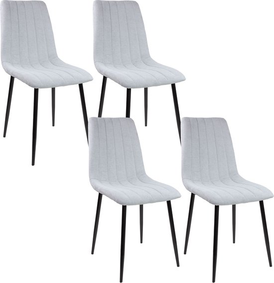 Albatros eetkamerstoelen Garda 2 of 4 stuks, verschillende kleuren - Comfortabele gestoffeerde stoel, modern en stijlvol - Elegante keukenstoel, eetkamerstoel of eettafelstoel in retro look