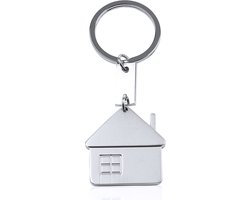 Sleutelhanger met huisje - metaal - 3,5 cm - woning - nieuw huis - makelaar cadeau - B&B kamer - Hotel