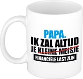 Papa financiele last cadeau beker / mok - wit - verjaardag / Vaderdag / cadeau voor hem