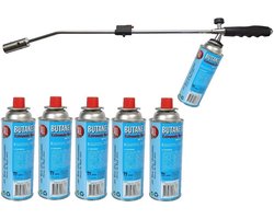 Onkruidbrander / onkruidverdelger inlusief 6 gasbussen - 76 cm