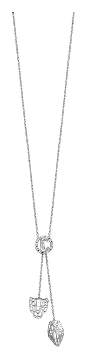 Just Cavalli Animalier Snake Duetto necklace - JCNL01143100 - Ketting - 60 + 5 CM - Zilverkleurig