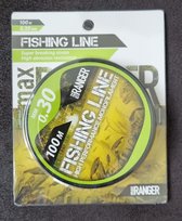 Max Ranger Fishing Line - Ligne de pêche - Nylon - Transparent - 100 mètres - 0
