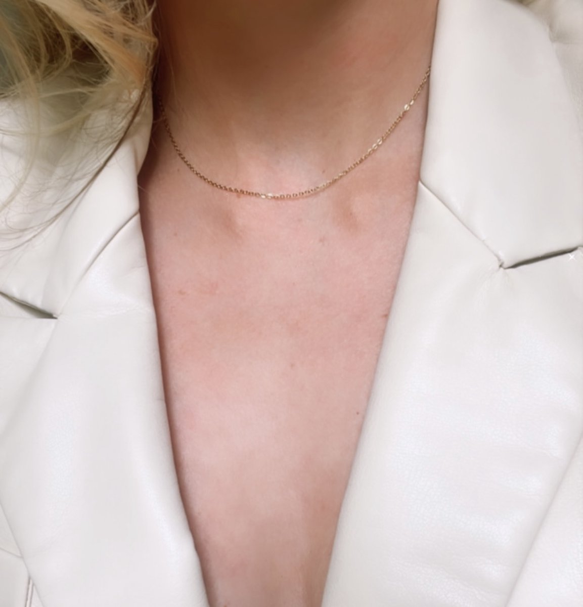 Marie-Lin Jewelry - minimalistische ketting - goud - RVS