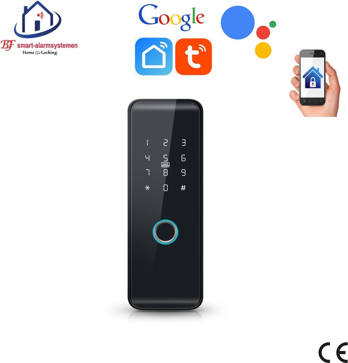 Home-Locking bluetooth-toegangscontrole door vingerafdruk,ID-kaart,wachtwoord, of via APP op gsm.T-1145