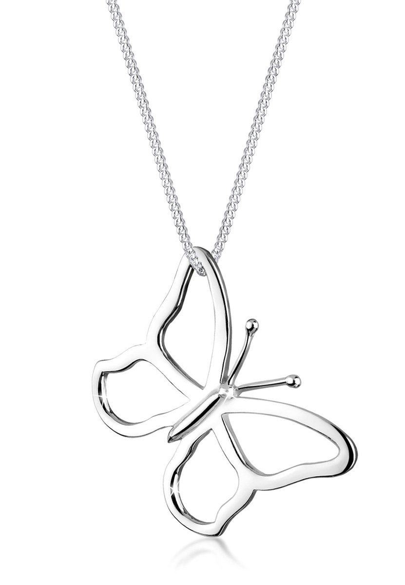 Elli - Halsketting - Dames Vlinder Hanger Filigraan in 925 Sterling Zilver - Dames