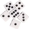 Afbeelding van het spelletje Speelgoed dobbelstenen 6x stuks op blisterkaart - Familiespellen - Dobbelen - Dobbelspellen