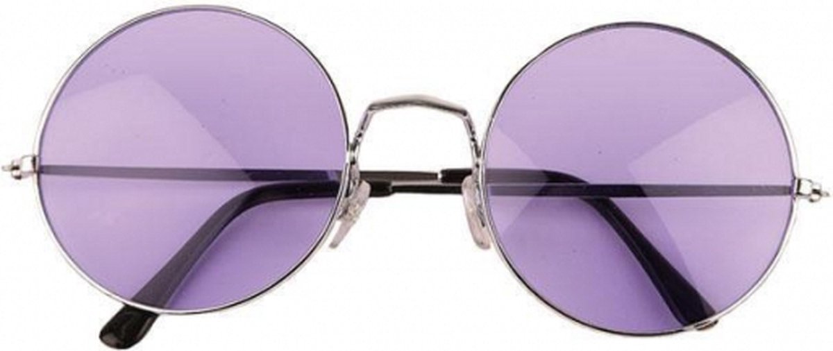 Ronde zonnebril voor heren, Retro Hippie Bril Ronde Getinte Lens, Gekleurde Zonnebril Brillen voor Mannen Vrouwen Kostuums Feesten Geschenken