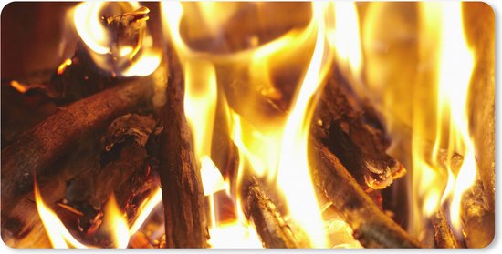 Muismat XXL 80x40 cm - Bureau onderlegger - Bureau mat Een open haard met vuur - Bureaumat - Gaming mousepad xl - Bureaulegger groot - Computer deskmat