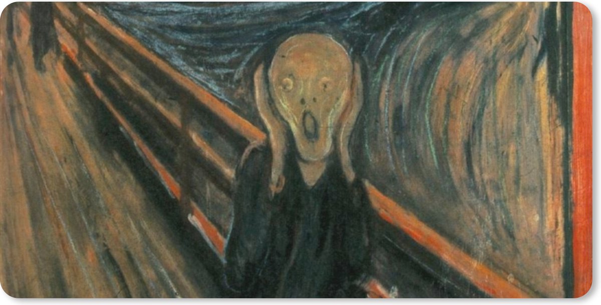 Muismat XXL 120x60 cm - Bureau onderlegger - Bureau mat De schreeuw - Edvard Munch - Bureaumat - Gaming mousepad xl - Bureaulegger groot - Computer deskmat