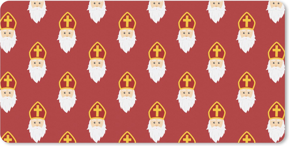 Muismat XXL 90x45 cm - Bureau onderlegger - Bureau mat Sint - Sinterklaas - Kinderen - Kids - Jongens - Meisjes - Kids - Bureaumat - Gaming mousepad xl - Bureaulegger groot - Computer deskmat