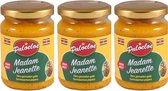 Paloeloe® | 3 x 200 gr Madam Jeanette Geel Sambal | Gemalen Surinaamse Gele Pepers | Zeer heet