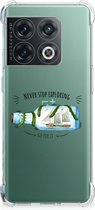 Mobiel Case OnePlus 10 Pro Telefoon Hoesje met doorzichtige rand Boho Bottle