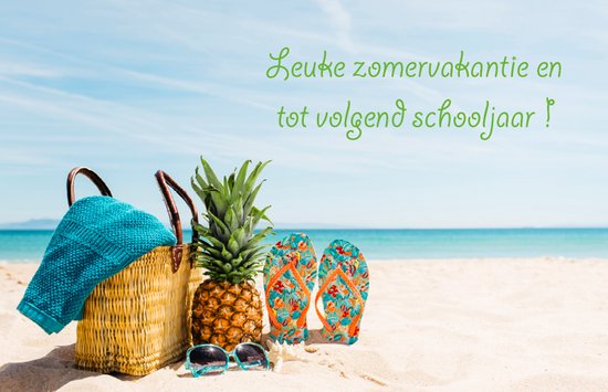 Vriendschapshartje - kaartjes klein met tekst - Leuke zomervakantie en tot volgend schooljaar - afscheid - eind schooljaar - school vakantie cadeau - 5 stuks