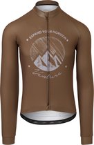 Gravel Cycling Jersey Manches Longues Venture Hommes - Marron - L