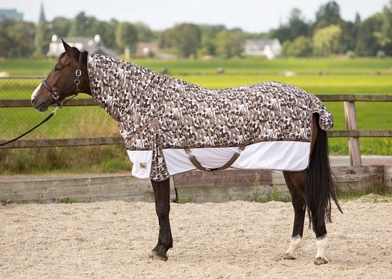 Harry's Horse Vliegendeken Mesh-Pro Camo - maat 135/185 - camo/white