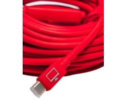 5 meter USB-C naar USB-2 (mini-B 5 pin) tetherkabel, felrood