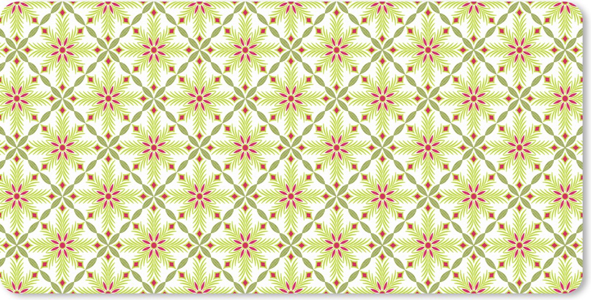 Muismat XXL 100x50 cm - Bureau onderlegger - Bureau mat Bohemian - Patronen - Bloemen - Bureaumat - Gaming mousepad xl - Bureaulegger groot - Computer deskmat