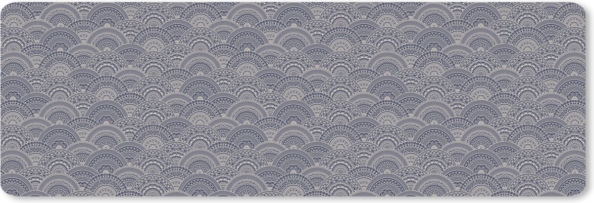 Muismat XXL 90x30 cm - Bureau onderlegger - Bureau mat Mandala - Patronen - Vintage - Abstract - Japans - Bureaumat - Gaming mousepad xl - Bureaulegger groot - Computer deskmat