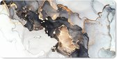 Tapis de souris XXL - Sous-main - Tapis de bureau - Marbre - Zwart - Wit - Or - Luxe - Abstrait - 100x50 cm - Tapis de souris XXL
