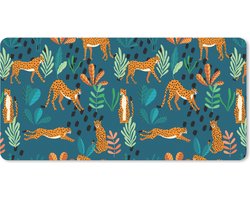 Muismat XXL 90x45 cm - Bureau onderlegger - Bureau mat Patronen - Tiger - Planten - Bureaumat - Gaming mousepad xl - Bureaulegger groot - Computer deskmat