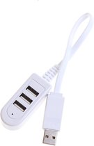 3-poorts USB hub - USB 3.0 - High Speed Hub - 30 cm - Wit